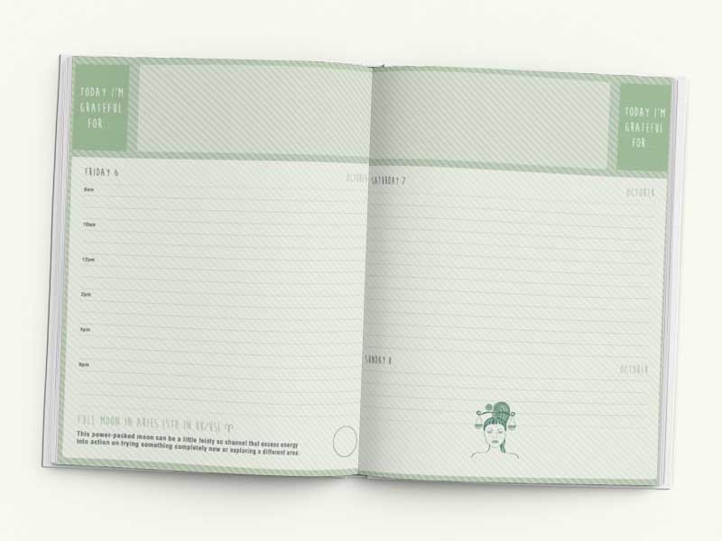 Gratitude Diary Book Inside Pages Graphic Design By Mango Tree Media