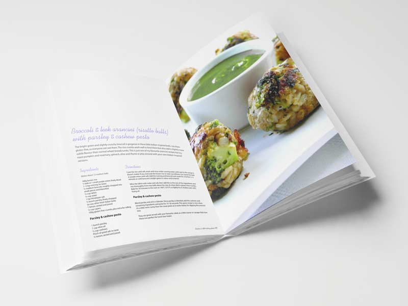 Passion Vegan Cookbook Interior Page Graphic Design By Mango Tree Media